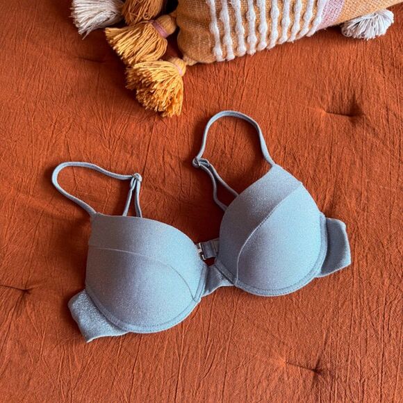 Selfie Leslie Zuma Lurex Molded Underwire Bikini Top in Mint Green size M NWT - Picture 1 of 12